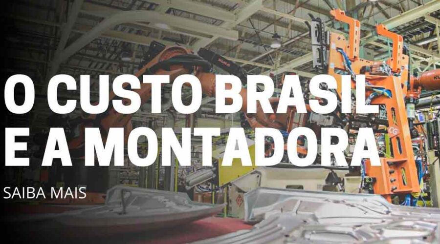 A imagem deste artigo reflete um balcão com maquinas e no meio da imagem está o titulo do livro: Entenda como o custo Brasil influenciou a FORD a fechar fábricas no Brasil