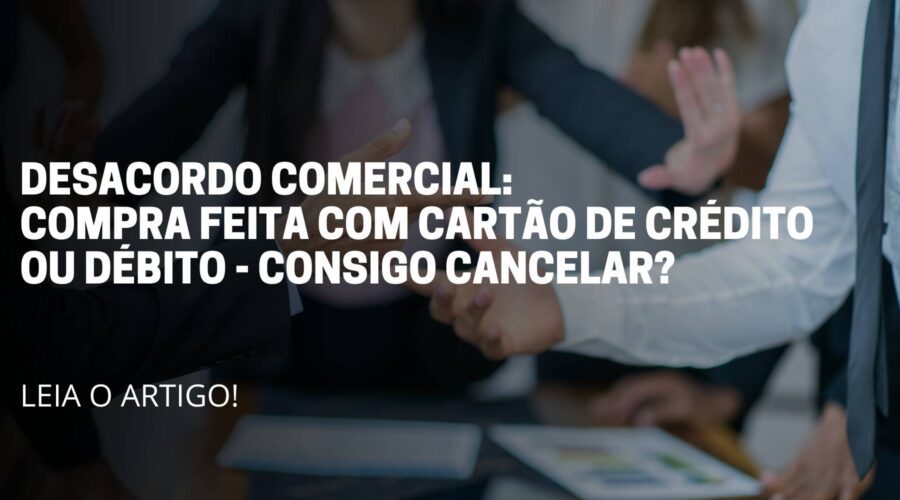 A imagem reflete duas pessoas discutindo, o TItulo do artigo Desacordo Comercial